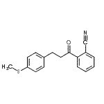 structure of CAS# 898780-87-5, 2-{3-[4-(Methylsulfanyl)phenyl]propanoyl}benzonitrile;2'-cyano-3-(4-thiomethylphenyl)propiophenone