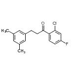 structure of CAS# 898780-92-2, 1-(2-Chloro-4-fluorophenyl)-3-(3,5-dimethylphenyl)-1-propanone;2'-chloro-3-(3,5-dimethylphenyl)-4'-fluoropropiophenone