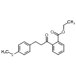 结构式 CAS# 898780-93-3, 乙基2-{3-[4-(甲硫基)苯基]丙酰}苯甲酸酯