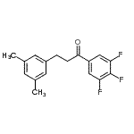 structure of CAS# 898781-19-6, 3-(3,5-Dimethylphenyl)-1-(3,4,5-trifluorophenyl)-1-propanone;3-(3,5-dimethylphenyl)-3',4',5'-trifluoropropiophenone