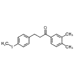 structure of CAS# 898781-33-4, 1-(3,4-Dimethylphenyl)-3-[4-(methylsulfanyl)phenyl]-1-propanone;3',4'-dimethyl-3-(4-thiomethylphenyl)propiophenone