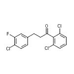 structure of CAS# 898781-40-3, 3-(4-Chloro-3-fluorophenyl)-1-(2,6-dichlorophenyl)-1-propanone;3-(4-Chloro-3-fluorophenyl)-2',6'-dichloropropiophenone
