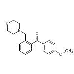structure of CAS# 898781-52-7, (4-Methoxyphenyl)[2-(4-thiomorpholinylmethyl)phenyl]methanone;4'-methoxy-2-thiomorpholinomethyl benzophenone