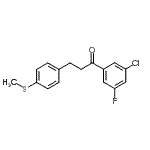 structure of CAS# 898781-63-0, 1-(3-Chloro-5-fluorophenyl)-3-[4-(methylsulfanyl)phenyl]-1-propanone;3'-chloro-5'-fluoro-3-(4-thiomethylphenyl)propiophenone