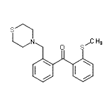 structure of CAS# 898781-66-3, [2-(Methylsulfanyl)phenyl][2-(4-thiomorpholinylmethyl)phenyl]methanone;2-thiomethyl-2'-thiomorpholinomethyl benzophenone