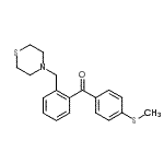 structure of CAS# 898781-68-5, [4-(Methylsulfanyl)phenyl][2-(4-thiomorpholinylmethyl)phenyl]methanone;4'-thiomethyl-2-thiomorpholinomethyl benzophenone