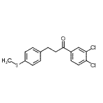 structure of CAS# 898781-73-2, 1-(3,4-Dichlorophenyl)-3-[4-(methylsulfanyl)phenyl]-1-propanone;3',4'-dichloro-3-(4-thiomethylphenyl)propiophenone