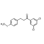 structure of CAS# 898781-75-4, 1-(3,5-Dichlorophenyl)-3-[4-(methylsulfanyl)phenyl]-1-propanone;3',5'-dichloro-3-(4-thiomethylphenyl)propiophenone