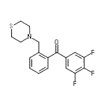 structure of CAS# 898782-50-8, [2-(4-Thiomorpholinylmethyl)phenyl](3,4,5-trifluorophenyl)methanone;2'-thiomorpholinomethyl-3,4,5-trifluorobenzophenone