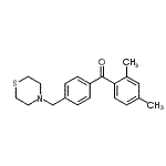 structure of CAS# 898782-73-5, (2,4-Dimethylphenyl)[4-(4-thiomorpholinylmethyl)phenyl]methanone;2,4-dimethyl-4'-thiomorpholinomethyl benzophenone