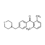 structure of CAS# 898782-77-9, (2,6-Dimethylphenyl)[4-(4-thiomorpholinylmethyl)phenyl]methanone;2,6-dimethyl-4'-thiomorpholinomethyl benzophenone