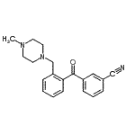structure of CAS# 898782-84-8, 3-{2-[(4-Methyl-1-piperazinyl)methyl]benzoyl}benzonitrile;3'-cyano-2-(4-methylpiperazinomethyl) benzophenone