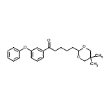 structure of CAS# 898782-94-0, 5-(5,5-Dimethyl-1,3-dioxan-2-yl)-1-(3-phenoxyphenyl)-1-pentanone;5-(5,5-dimethyl-1,3-dioxan-2-yl)-3'-phenoxyvalerophenone