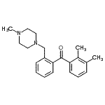 structure of CAS# 898783-13-6, (2,3-Dimethylphenyl){2-[(4-methyl-1-piperazinyl)methyl]phenyl}methanone;2,3-dimethyl-2'-(4-methylpiperazinomethyl) benzophenone