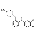 structure of CAS# 898783-29-4, (3-Chloro-4-fluorophenyl){2-[(4-methyl-1-piperazinyl)methyl]phenyl}methanone;3-chloro-4-fluoro-2'-(4-methylpiperazinomethyl) benzophenone