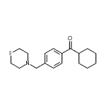 结构式 CAS# 898783-34-1, 环己基[4-(4-硫代吗啉基甲基)苯基]甲酮