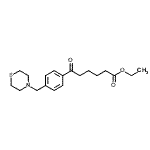 structure of CAS# 898783-39-6, Ethyl 6-oxo-6-[4-(4-thiomorpholinylmethyl)phenyl]hexanoate;ethyl 6-oxo-6-[4-(thiomorpholinomethyl)phenyl]hexanoate