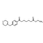 structure of CAS# 898783-40-9, Ethyl 7-oxo-7-[4-(4-thiomorpholinylmethyl)phenyl]heptanoate;ethyl 7-oxo-7-[4-(thiomorpholinomethyl)phenyl]heptanoate