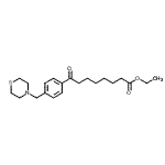 structure of CAS# 898783-41-0, Ethyl 8-oxo-8-[4-(4-thiomorpholinylmethyl)phenyl]octanoate;ethyl 8-oxo-8-[4-(thiomorpholinomethyl)phenyl]octanoate