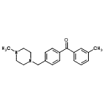 structure of CAS# 898783-44-3, (3-Methylphenyl){4-[(4-methyl-1-piperazinyl)methyl]phenyl}methanone;3-methyl-4'-(4-methylpiperazinomethyl) benzophenone
