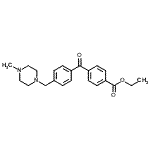 structure of CAS# 898783-54-5, Ethyl 4-{4-[(4-methyl-1-piperazinyl)methyl]benzoyl}benzoate;4-carboethoxy-4'-(4-methylpiperazinomethyl) benzophenone