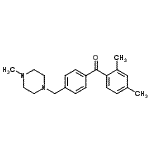 structure of CAS# 898783-71-6, (2,4-Dimethylphenyl){4-[(4-methyl-1-piperazinyl)methyl]phenyl}methanone;2,4-dimethyl-4'-(4-methylpiperazinomethyl) benzophenone