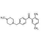 structure of CAS# 898783-73-8, (2,5-Dimethylphenyl){4-[(4-methyl-1-piperazinyl)methyl]phenyl}methanone;2,5-dimethyl-4'-(4-methylpiperazinomethyl) benzophenone