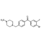 structure of CAS# 898783-81-8, (4-Bromo-3-fluorophenyl){4-[(4-methyl-1-piperazinyl)methyl]phenyl}methanone;4-bromo-3-fluoro-4'-(4-methylpiperazinomethyl) benzophenone