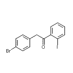 structure of CAS# 898783-94-3, 2-(4-Bromophenyl)-1-(2-iodophenyl)ethanone;2-(4-Bromophenyl)-2'-iodoacetophenone