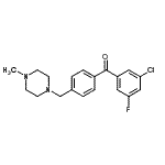 structure of CAS# 898784-01-5, (3-Chloro-5-fluorophenyl){4-[(4-methyl-1-piperazinyl)methyl]phenyl}methanone;3-chloro-5-fluoro-4'-(4-methylpiperazinomethyl) benzophenone