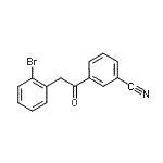 structure of CAS# 898784-10-6, 3-[(2-Bromophenyl)acetyl]benzonitrile;2-(2-Bromophenyl)-3'-cyanoacetophenone;MFCD02260721