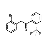 结构式 CAS# 898784-16-2, 2-(2-溴苯基)-1-[2-(三氟甲基)苯基]乙酮