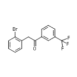structure of CAS# 898784-17-3, 2-(2-Bromophenyl)-1-[3-(trifluoromethyl)phenyl]ethanone;2-(2-Bromophenyl)-3'-trifluoromethylacetophenone;MFCD02260730