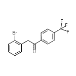 结构式 CAS# 898784-18-4, 2-(2-溴苯基)-1-[4-(三氟甲基)苯基]乙酮