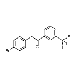 structure of CAS# 898784-25-3, 2-(4-Bromophenyl)-1-[3-(trifluoromethyl)phenyl]ethanone;2-(4-bromophenyl)-3'-trifluoromethylacetophenone
