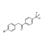 structure of CAS# 898784-27-5, 2-(4-Bromophenyl)-1-[4-(trifluoromethyl)phenyl]ethanone;2-(4-bromophenyl)-4'-trifluoromethylacetophenone