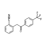 structure of CAS# 898784-49-1, 2-{2-Oxo-2-[4-(trifluoromethyl)phenyl]ethyl}benzonitrile;2-(2-cyanophenyl)-4'-trifluoromethylacetophenone