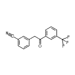 structure of CAS# 898784-53-7, 3-{2-Oxo-2-[3-(trifluoromethyl)phenyl]ethyl}benzonitrile;2-(3-cyanophenyl)-3'-trifluoromethylacetophenone
