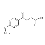 structure of CAS# 898784-56-0, 4-(6-Methoxy-3-pyridinyl)-4-oxobutanoic acid;4-(6-Methoxypyridin-3-yl)-4-oxobutyric acid