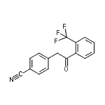 structure of CAS# 898784-57-1, 4-{2-Oxo-2-[2-(trifluoromethyl)phenyl]ethyl}benzonitrile;2-(4-cyanophenyl)-2'-trifluoromethylacetophenone