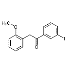structure of CAS# 898784-91-3, 1-(3-Iodophenyl)-2-(2-methoxyphenyl)ethanone;3'-Iodo-2-(2-methoxyphenyl)acetophenone