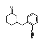 structure of CAS# 898785-05-2, 2-[(3-Oxocyclohexyl)methyl]benzonitrile;2-[(3-Oxocyclohexyl)methyl]benzonitrile