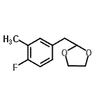 结构式 CAS# 898785-07-4, 2-(4-氟-3-甲基苄基)-1,3-二氧戊环