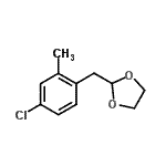 结构式 CAS# 898785-13-2, 2-(4-氯-2-甲基苄基)-1,3-二氧戊环
