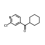 structure of CAS# 898785-21-2, (2-Chloro-4-pyridinyl)(cyclohexyl)methanone;3-Chloro-4-pyridylcyclohexyl ketone