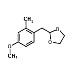 structure of CAS# 898785-25-6, 2-(4-Methoxy-2-methylbenzyl)-1,3-dioxolane;4-methoxy-2-methyl(1,3-dioxolan-2-ylmethyl)benzene