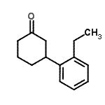 结构式 CAS# 898785-38-1, 3-(2-乙基苯基)环己酮