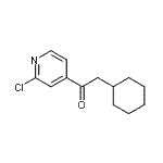 structure of CAS# 898785-42-7, 1-(2-Chloro-4-pyridinyl)-2-cyclohexylethanone;3-Chloro-4-pyridyl cyclohexylmethyl ketone