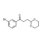结构式 CAS# 898785-68-7, 1-(3-溴苯基)-3-(1,3-二恶烷-2-基)-1-丙酮