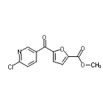 结构式 CAS# 898785-77-8, 甲基5-[(6-氯-3-吡啶基)羰基]-2-糠酸酯